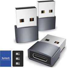 Syntech USB-C auf USB Adapter 3 Stück Typ-C zu USB für iPhone 15, CarPlay, iPad