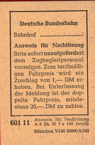 Ausweis für nachlösung - für,