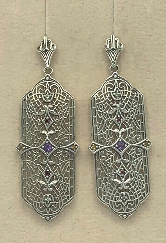 Amethyst ohrstecker granat - amethyst,