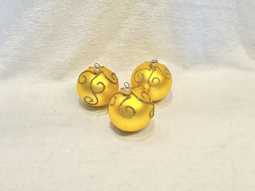 3er set kugeln gold glas - 3er,
