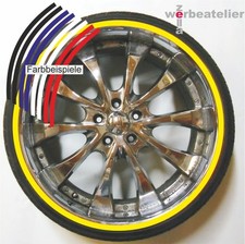 Reflektierende Felgenrandaufkleber Felgenringe Tuning alle Fahrzeuge Moped Auto