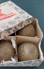 6 Alte Weihnachtskugeln in
