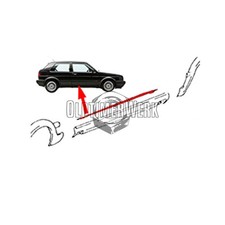Schutzfolie, Dekorfolie für Schwellerverbreiterung Golf 2 GTI ab Bj 08/89 OE Ref