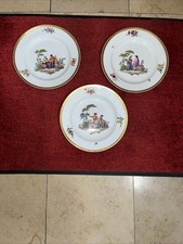 3 Zierteller  Meissener Porzellan ,Antik 1818-1860