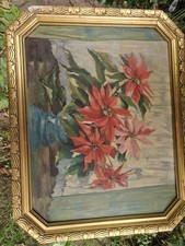 Großes altes Bild -  Weihnachtsstern von Anna Gasteiger