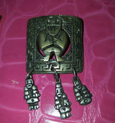 Vintage 925 silber brosche - vintage,