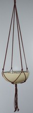 Blumenampel Makramee Hängeampel Baumwolle braun ~93cm (B080) BOHO