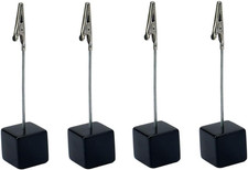 4 schwarze Memo-Cliphalter mit