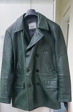 Lederjacke Blazer Zara, Grün Gr. 42
