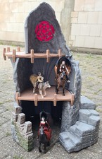 Schleich Bayala Schattenfels 42033 m. zwei reitenden Schatten-Elfen+Jaro m. Wolf