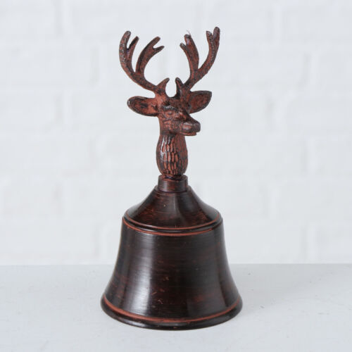 Glocke antikbraun hirsch - glocke, 12cm