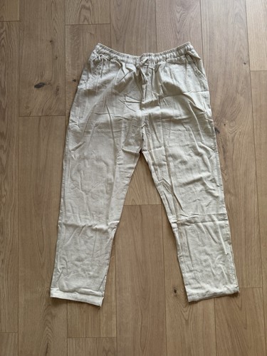Beige damen leinenhose - leinenhose, –