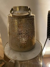 Metall Deko Laterne Gold