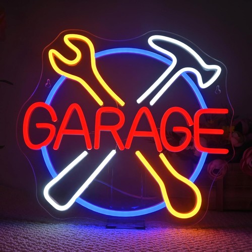 Neon schild garage led - schild, dimmbar