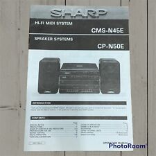 Sharp CMS-N45E Midi System Bedienungsanleitung Manual