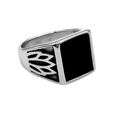 Grob Signet Mit Schwarzer Onyx