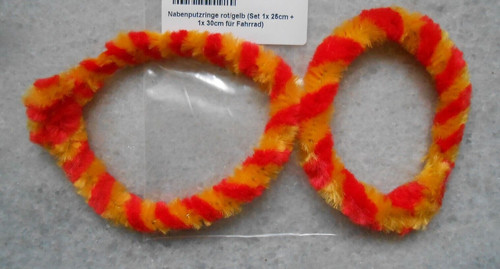 Nabenputzring set rot gelb - set, rot-gelb