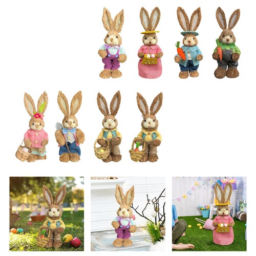 Osterhase stroh stehende - stroh,