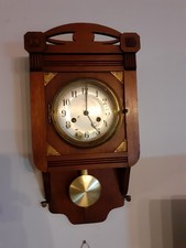 Regulator Wanduhr Pendeluhr Freischwinger ( Junghans) 50x13x23 cm Antiquität
