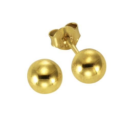 Ohrstecker 585 gold - gold, kugel