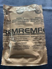 US ARMY MRE MEAL READY TO EAT TAGESRATION MENU 4 Spaghetti with Beef and Sauce