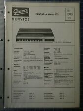 Graetz SERVICE FANTASIA electronic 302 R008 1973 H3318