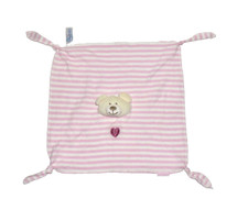 WIE NEU* Rossmann Babydream rosa Bär Teddybär Teddy Herz Schmusetuch Kuscheltuch