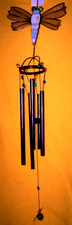 Deko - Windspiel Mobile Schmetterling 5 Klangröhren u. Glassteinen Geschenkideen