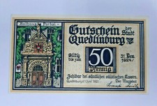 QUEDLINBURG NOTGELD 50 PFENNIG 1921 NOTGELDSCHEIN (12228)