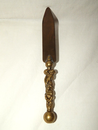 Brieföffner antik bronze - brieföffner,