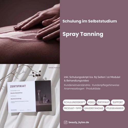 Spray tanning schulung - spray,