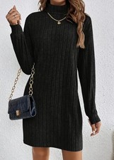 Damen Strickkleid schwarz  XXL