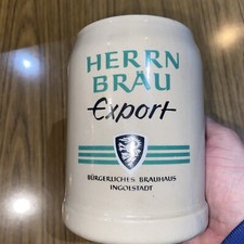 Herrn Brau Export Ton Pint Krug German Beer Vintage West Germany UNBENUTZT
