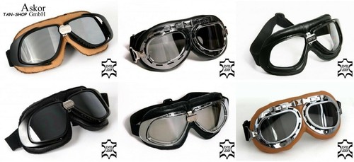 Motorradbrille echt leder - motorradbrille,