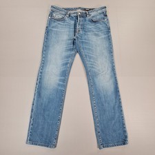 Just Cavalli Herren Jeans Blau W34 L31 Regular Fit Straight Leg Denim