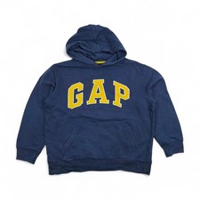 GAP Hoodie Kinder XXL Blau Vintage Pullover Kapuze Sweater Retro Streetwear 