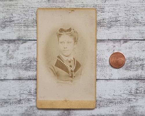 1880 cdv foto junge dame - junge, frau