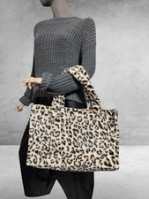 XXL stylische Webfell Tasche