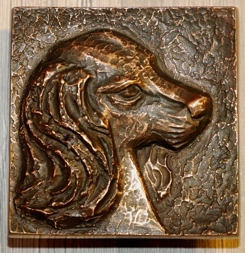Bronze stoßgriff hund - stoßgriff, +