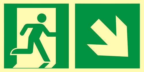 Wegweiser zum notausgang - wegweiser,