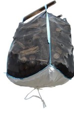 5 Stück Woodbag Big Bag 100x100x130 cm mit Sternboden Mosquito-Gewebe Holzbag