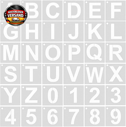 Alphabet schablonen set - alphabet,