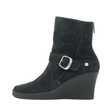 UGG Damen S/ 5593 Stiefelette Schwarz Wildleder Keilabsatz Stiefeletten EU 38
