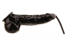 Latex Penishülle mit Hodensack 0,8 mm und Rollrand - mit Urinschlauch