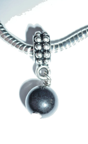 Glas kugel schwarz charms - kugel,