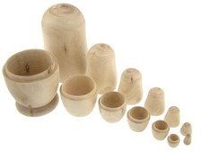 Matroschka Rohling 1- bis 10-tlg. Babuschka, Matroshka, Matroyshka