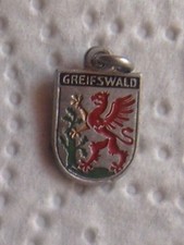 Metall Bettelarmband Wappen Anhänger - Greifswald - Deutsches Reich !