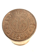 Hartwig & Vogel Dresden Dose Blechdose 1920 Süßwaren Schokolade Bonbons ⚡