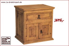 MEXICO Kommode Beistelltisch Nachttisch Nachtkonsole, Pinie massiv, Mexiko Möbel