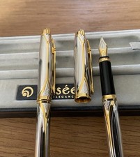 Elysee Elegance Bi-color Füllfederhalter & Drehkugelschreiber 18k Gold Plated